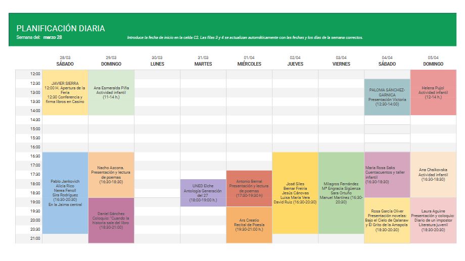 La Feria del Libro de Torrevieja 2026: programa completo día a día
