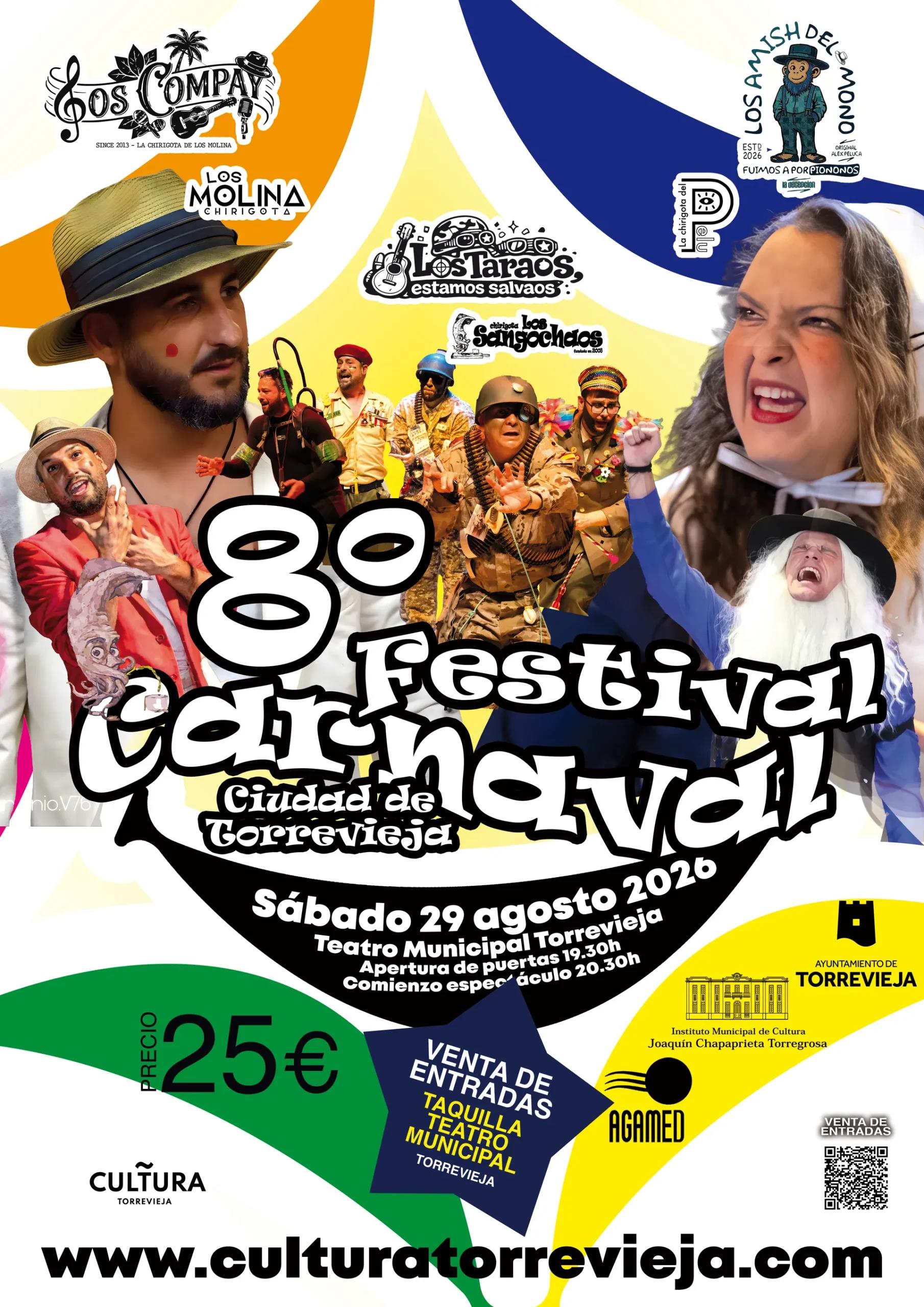 Torrevieja se rinde al arte del carnaval gaditano con el 8º Festival Carnaval Ciudad de Torrevieja Costa Blanca